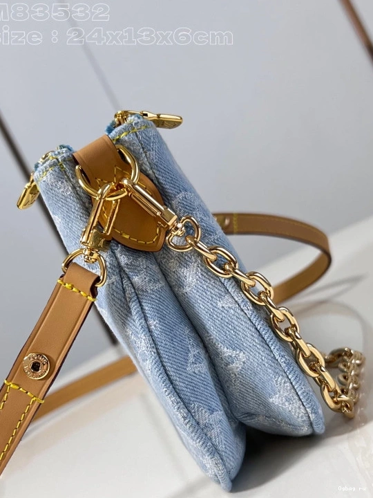 Liv LOUIS pochette -24.5*13.5*6.5CM VUITTON double 0809